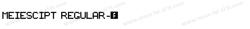 MEIESCIPT REGULAR字体转换